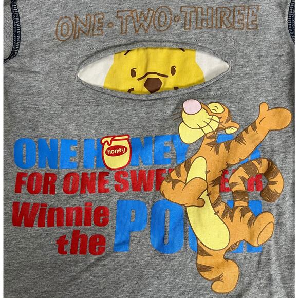 Disney Winnie the Pooh & Tigger - Kids Long Sleeve Gray Shirt - Size 6 - Picture 3 of 7